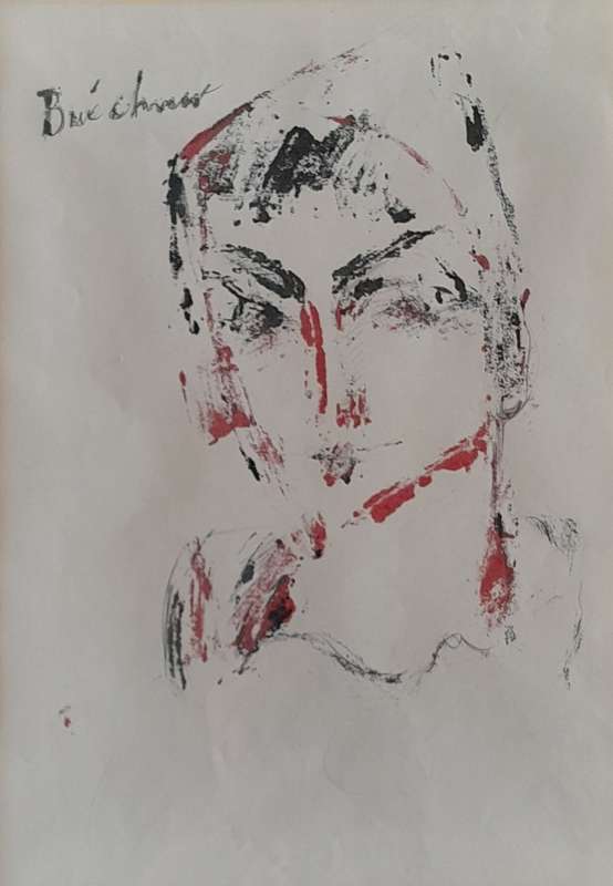 SA Artist Carl Buchner [1921-2003]. Watercolour on Paper. "Young Boy". Framed (71 x 60cm).