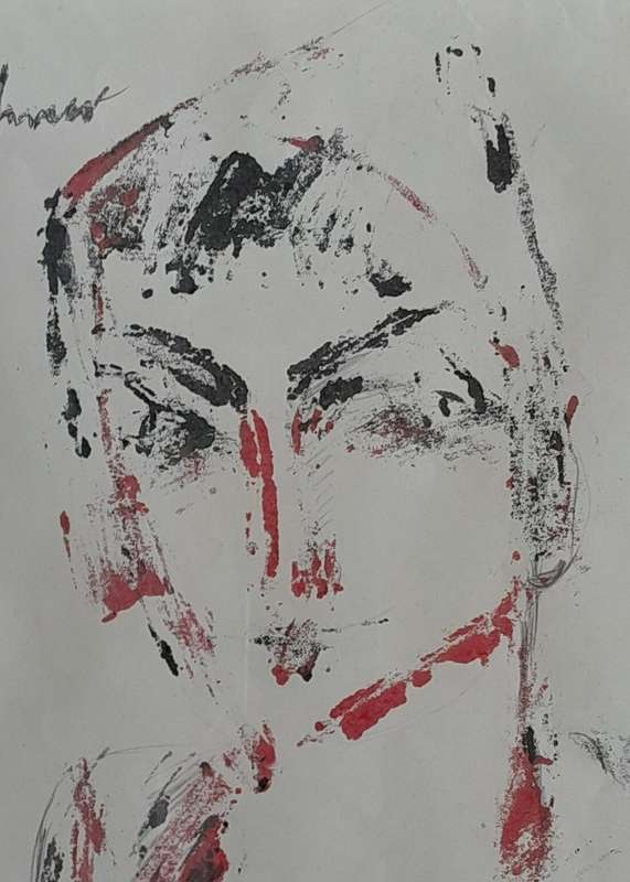 SA Artist Carl Buchner [1921-2003]. Watercolour on Paper. "Young Boy". Framed (71 x 60cm).