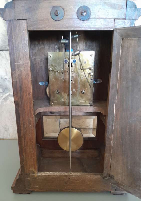 Antique Oak Cased HAC Wurttemburg Mantel Clock. Superb Condition.