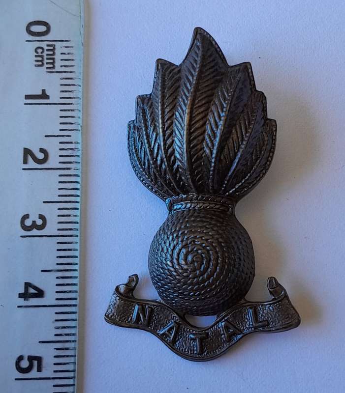 Early Natal Field Artillery Beret Badge.  1 Pin Intact.
