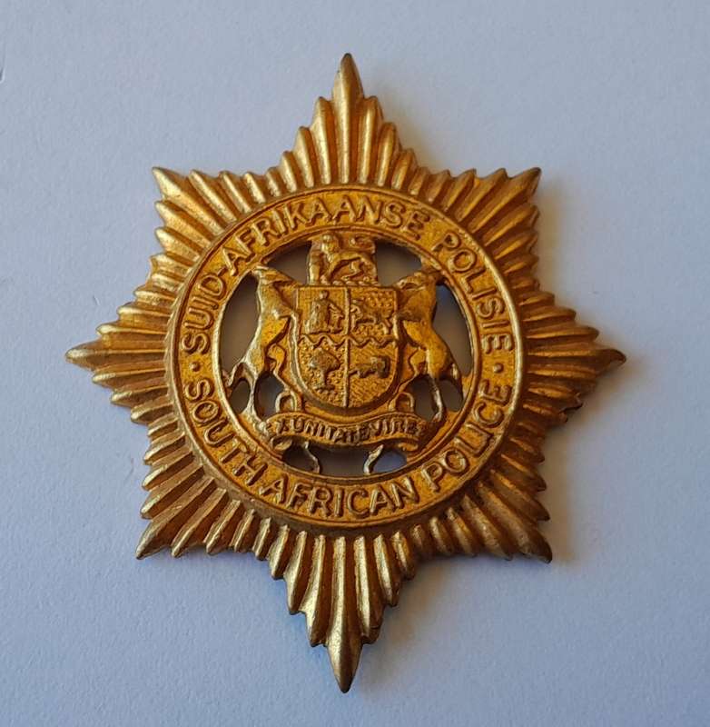 Early South African Police Cap Badge.  No Lugs.