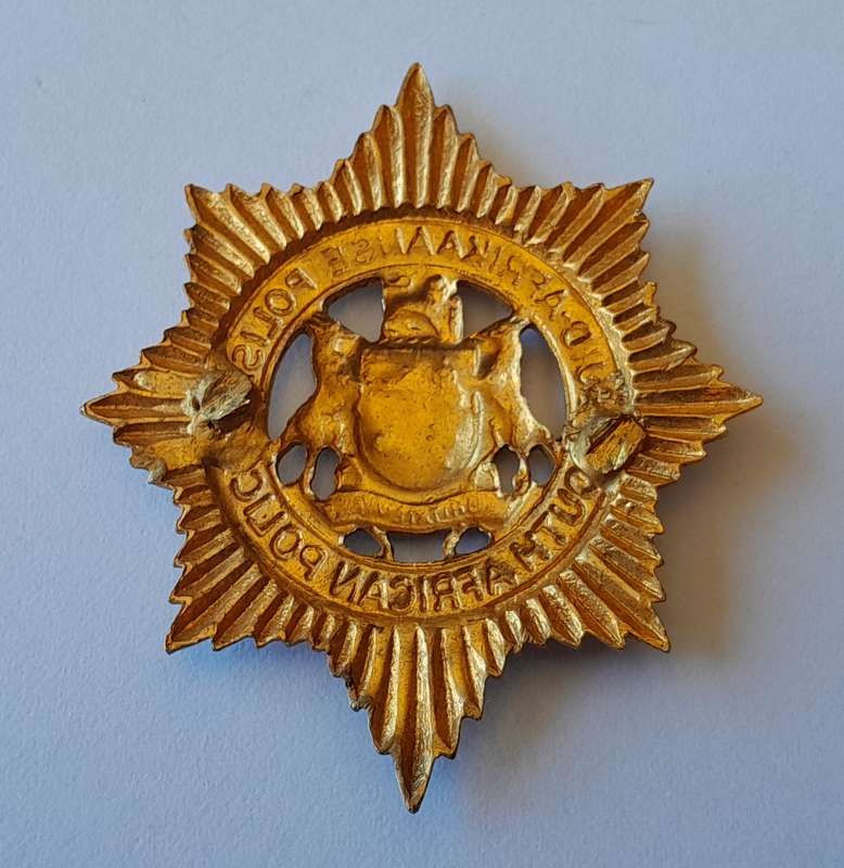 Early South African Police Cap Badge.  No Lugs.