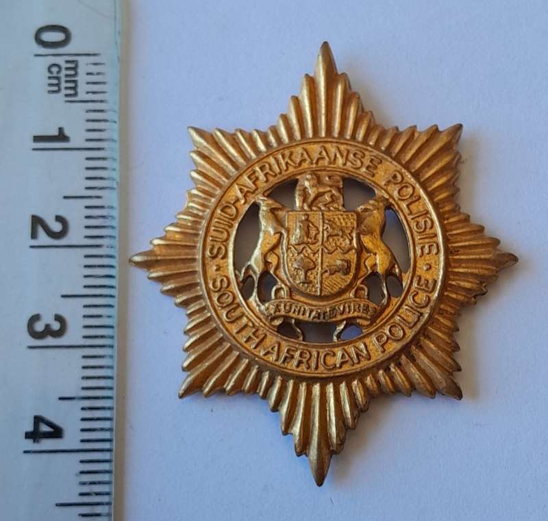 Early South African Police Cap Badge.  No Lugs.