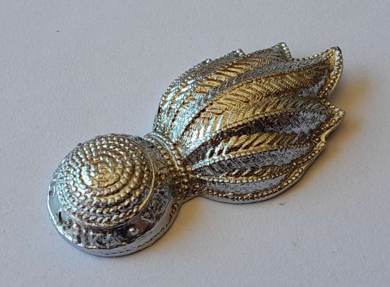 SA Army Artillery Badge.  Chrome Type.  No Pins.