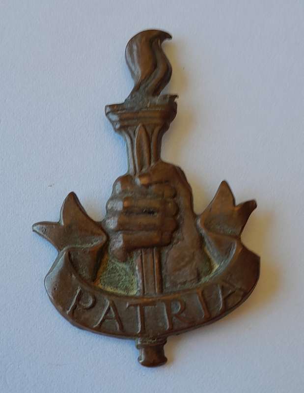 WW2 SA Youth Training Brigade Cap Badge.  No Lugs.