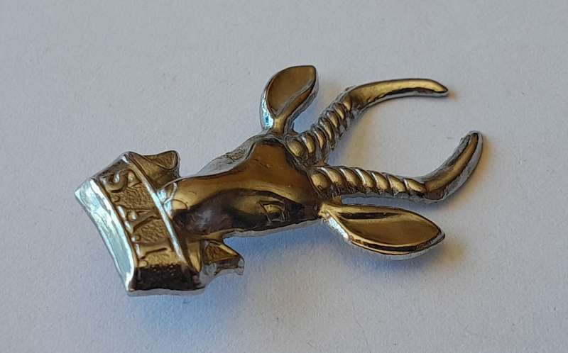 Early SA Infantry Chromed Collar Badge.  1 Pin Intact.