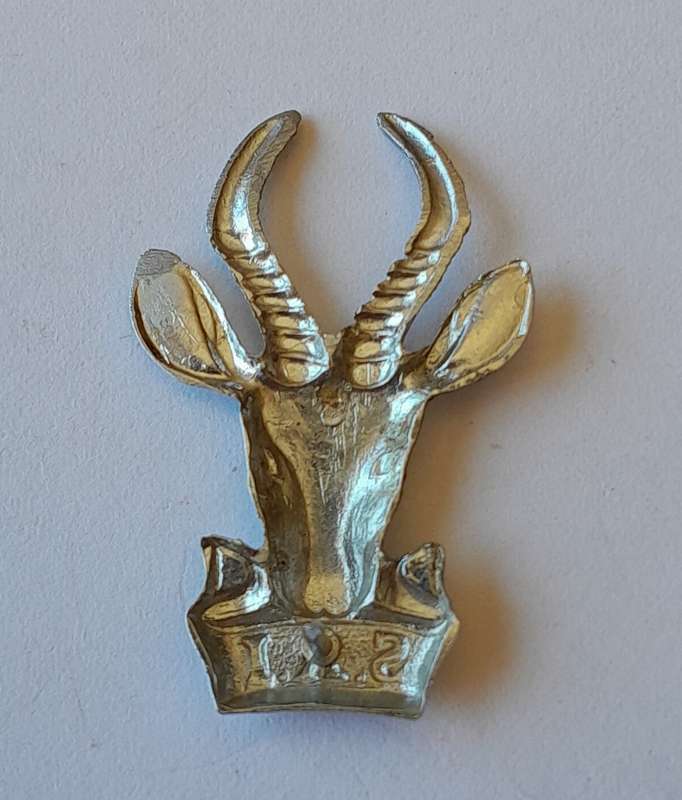Early SA Infantry Chromed Collar Badge.  1 Pin Intact.