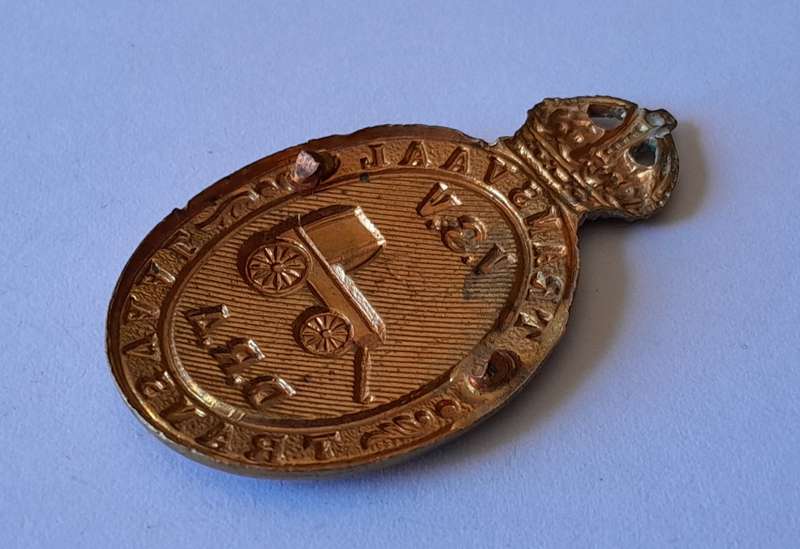 Early Transvaal Defense Rifle Association Cap Badge.  No Lugs.