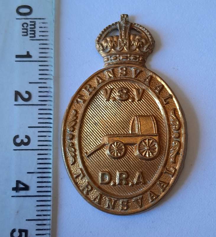 Early Transvaal Defense Rifle Association Cap Badge.  No Lugs.