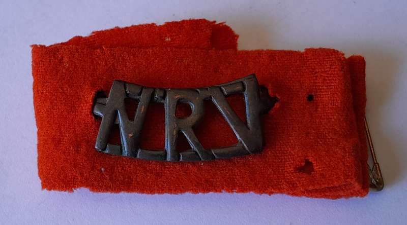 WW2 SA Union Defense Force National Reserve of Volunteers Shoulder Title.