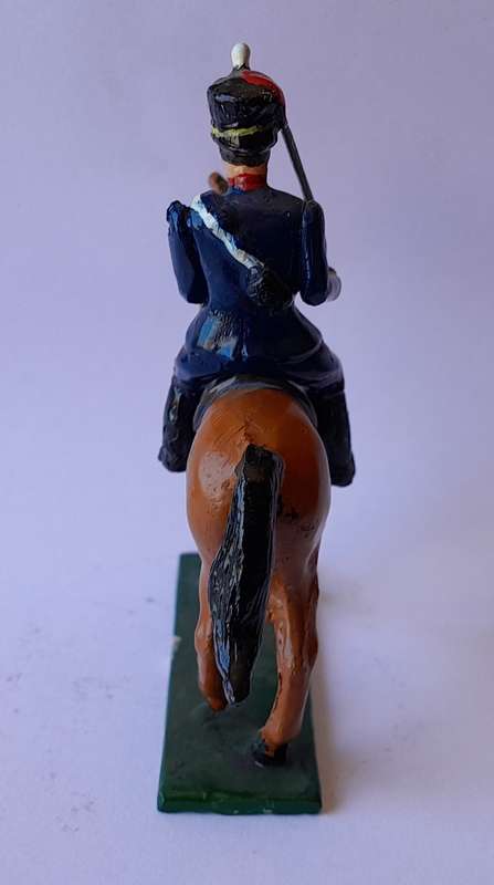 Zulu War Hussar Cavalryman Lead Figurine.  8cm