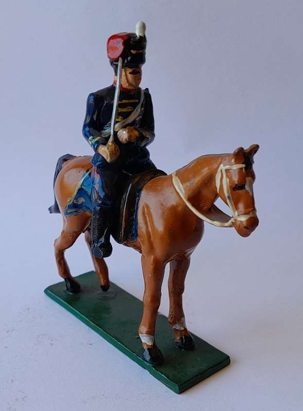 Zulu War Hussar Cavalryman Lead Figurine.  8cm