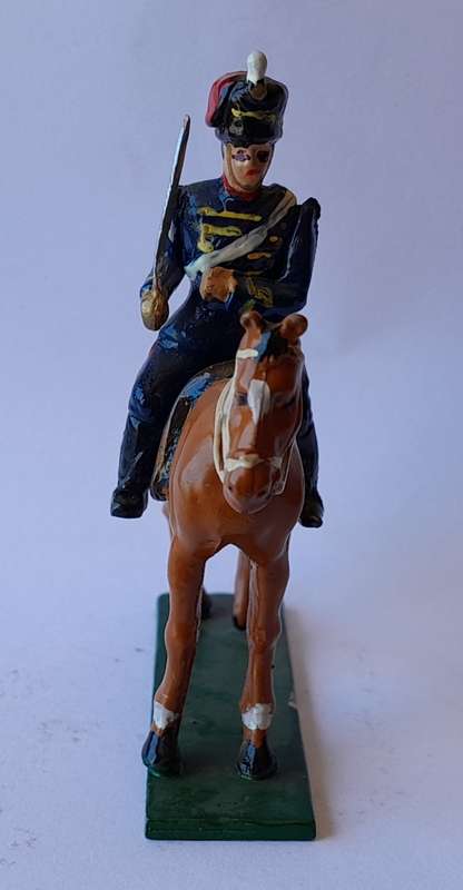 Zulu War Hussar Cavalryman Lead Figurine.  8cm
