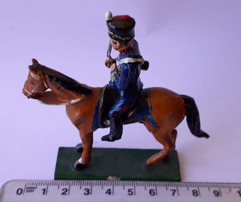 Zulu War Hussar Cavalryman Lead Figurine.  8cm