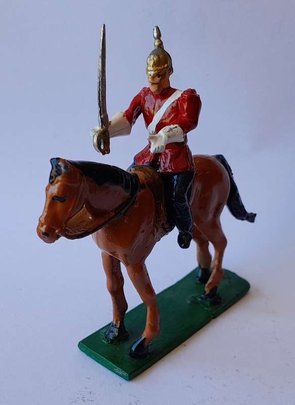 Zulu War Dragoon Cavalryman Lead Figurine.  8cm.
