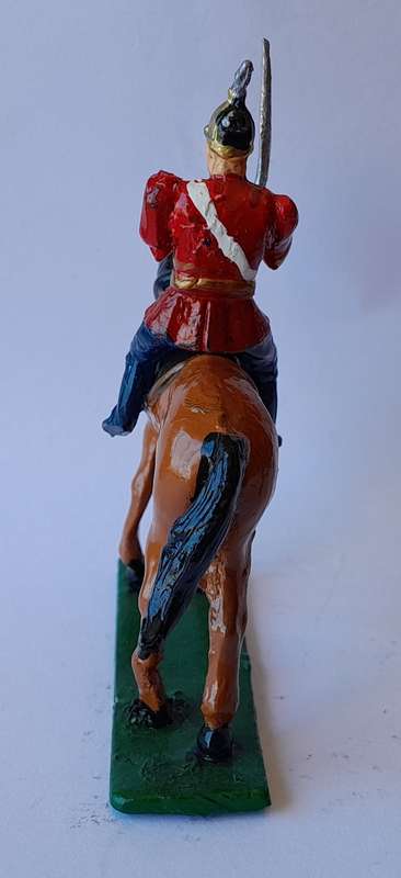 Zulu War Dragoon Cavalryman Lead Figurine.  8cm.