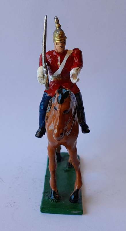 Zulu War Dragoon Cavalryman Lead Figurine.  8cm.