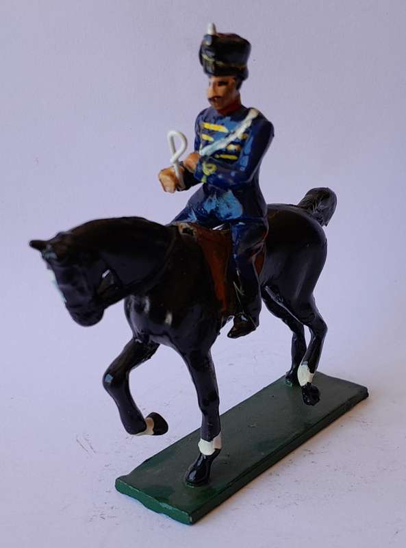 Zulu War Hussar Cavalryman Lead Figurine.  8cm