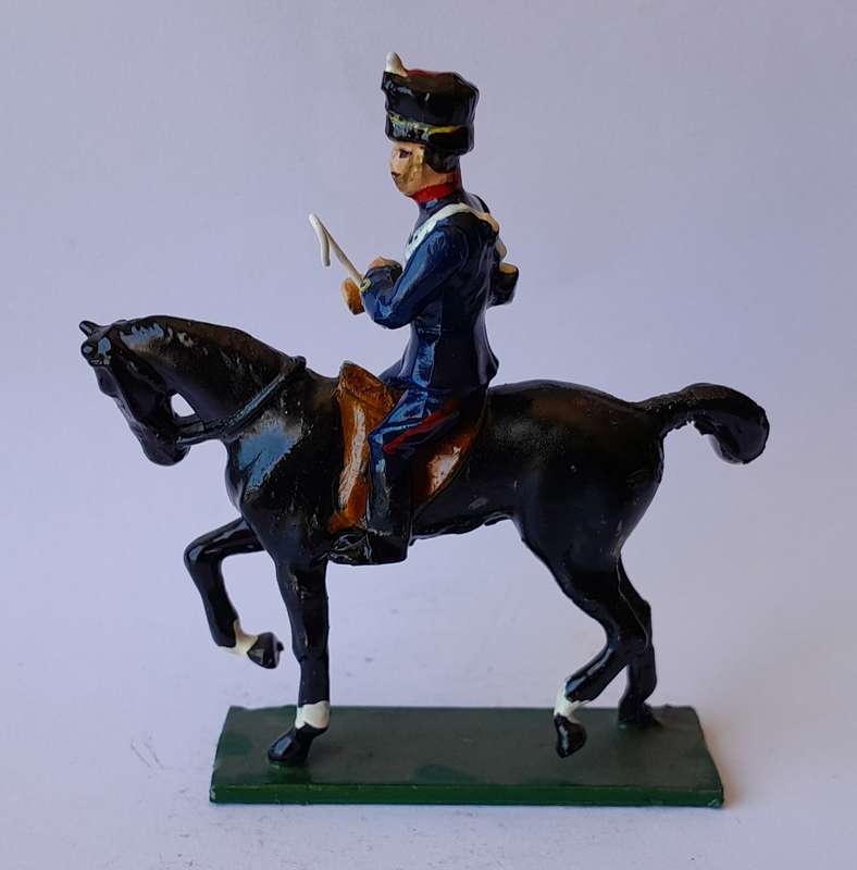 Zulu War Hussar Cavalryman Lead Figurine.  8cm