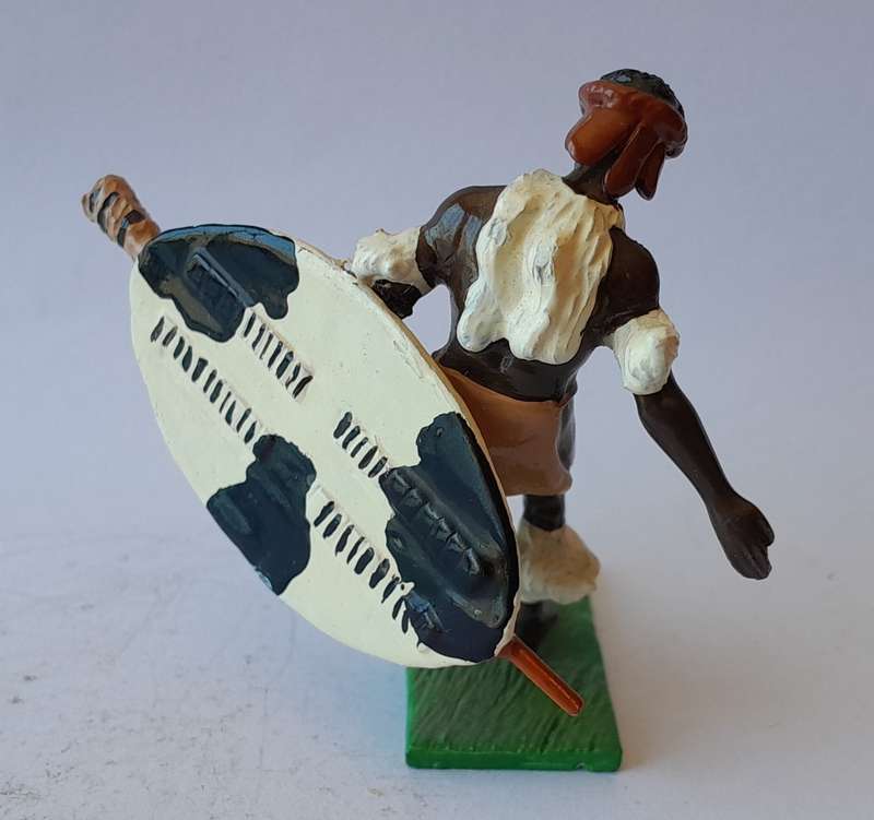 Rare Vintage Little Legion Zulu War Warrior Lead Figurine.  5.5cm