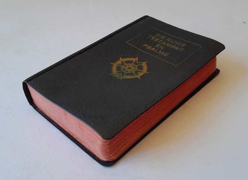 Rare Vintage SADF Issue Afrikaans Bible.