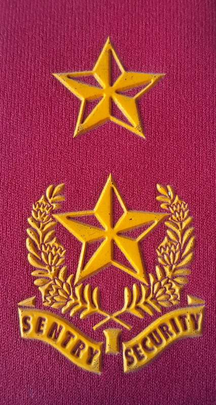Vintage Sentry Security Rank Shoulder Board.