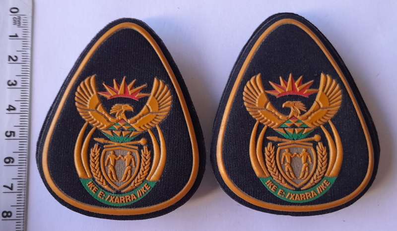 SANDF Warrant Officer Rank Badge Set.  Class 1. All Pins Intact.