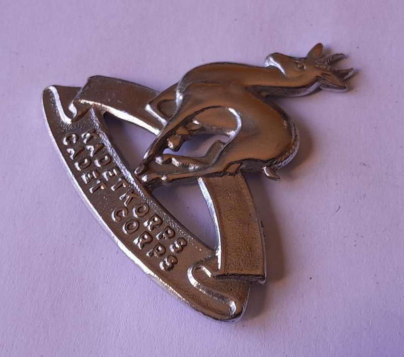 Vintage SA Cadet Corps Cap Badge.  No Lugs.