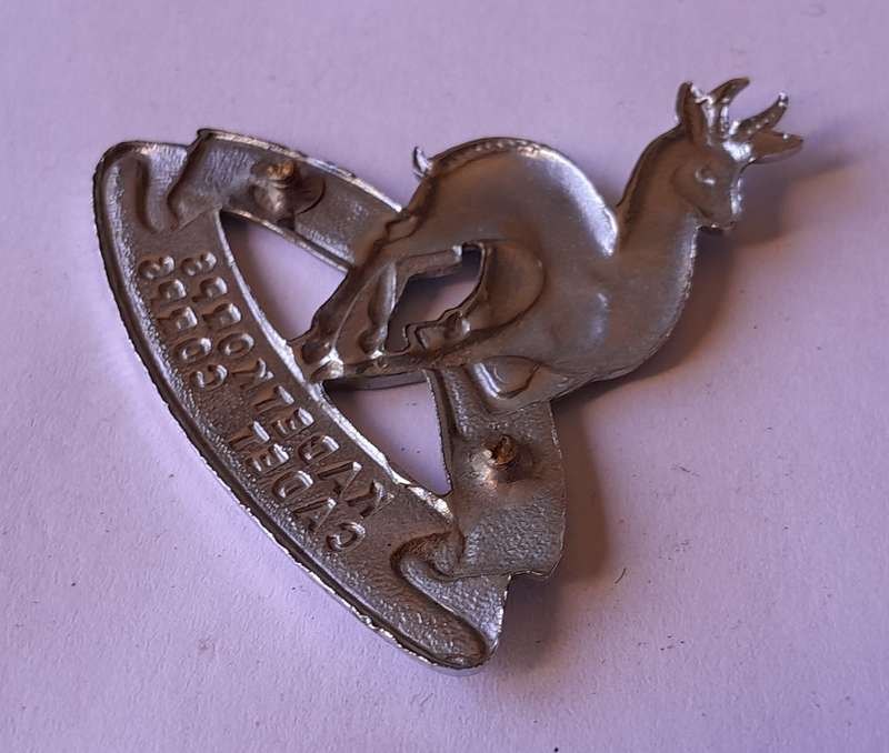 Vintage SA Cadet Corps Cap Badge.  No Lugs.