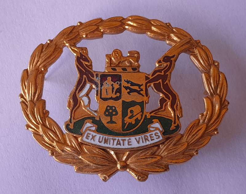Early SA Police Warrant Officer's Rank Badge.  Pins Intact.