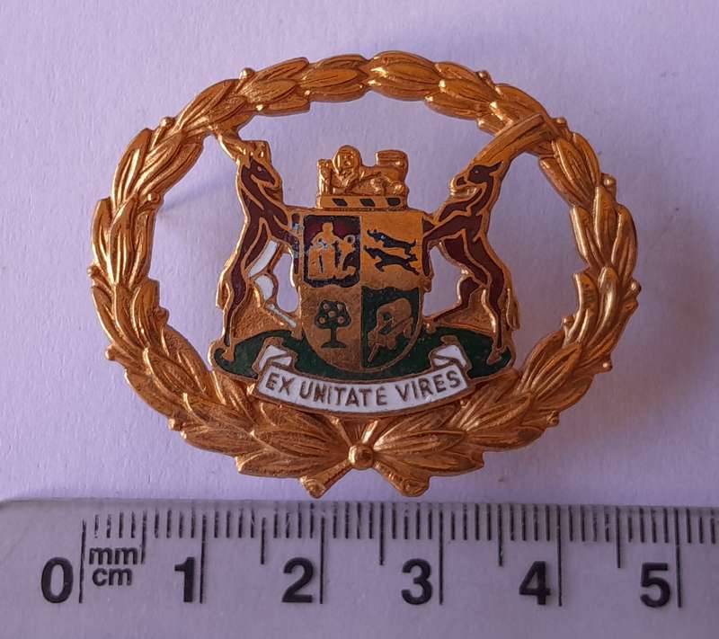 Early SA Police Warrant Officer's Rank Badge.  Pins Intact.