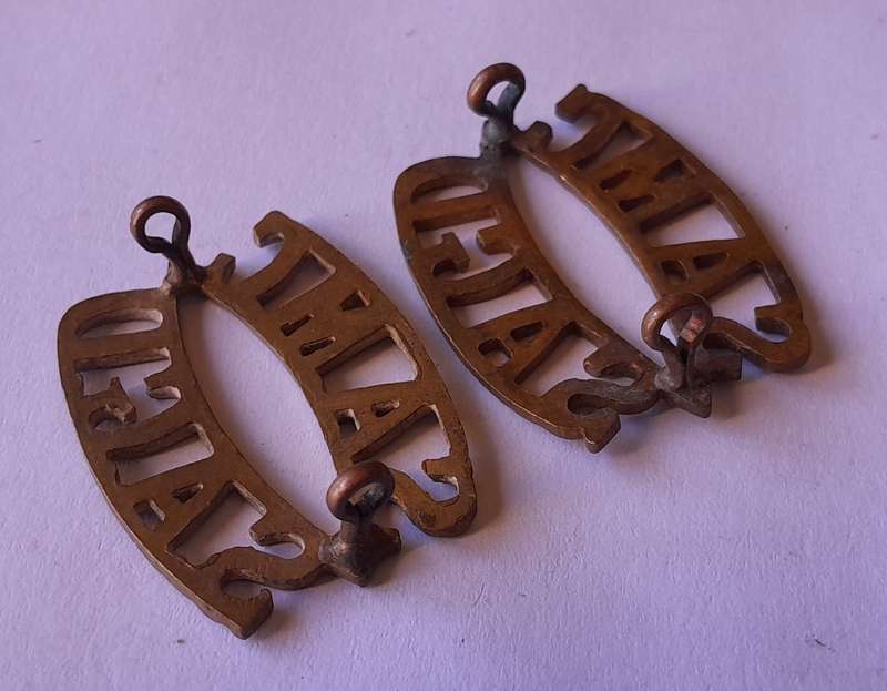 Early Pair SA Medical Corps Shoulder Titles. All Lugs Intact.