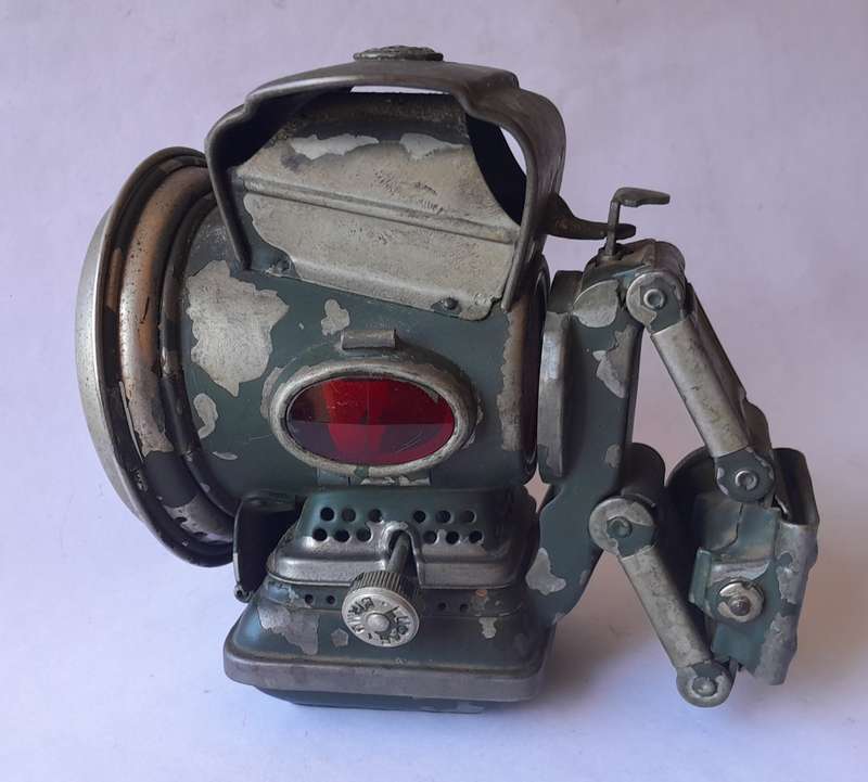 Antique Joseph Lucas "Silver King of the Road" Petroleum Cycle Lamp. Circa 1910.