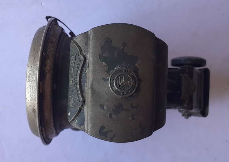 Antique Joseph Lucas "Silver King of the Road" Petroleum Cycle Lamp. Circa 1910.