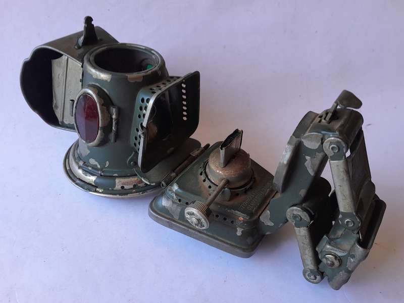 Antique Joseph Lucas "Silver King of the Road" Petroleum Cycle Lamp. Circa 1910.