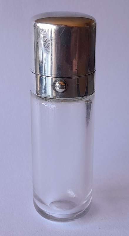 Victorian Solid Silver And Glass Flip Top Scent Bottle. Sampson Mordan & Co. London, 1878.