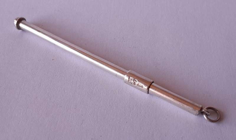 SA Silversmith Norman Watson 1950's Solid Silver Swizzle Stick. Hallmarked.