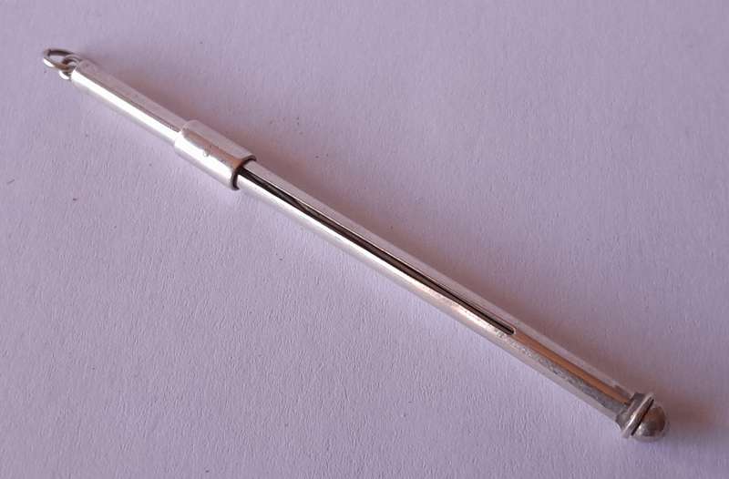 SA Silversmith Norman Watson 1950's Solid Silver Swizzle Stick. Hallmarked.