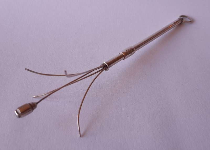 1920's Solid Silver Swizzle Stick By Francis Webb. Birmingham, 1928.