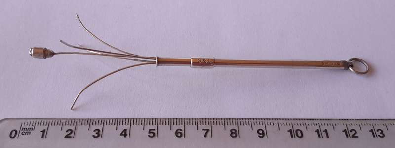 1920's Solid Silver Swizzle Stick By Francis Webb. Birmingham, 1928.