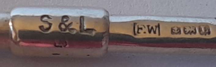 1920's Solid Silver Swizzle Stick By Francis Webb. Birmingham, 1928.