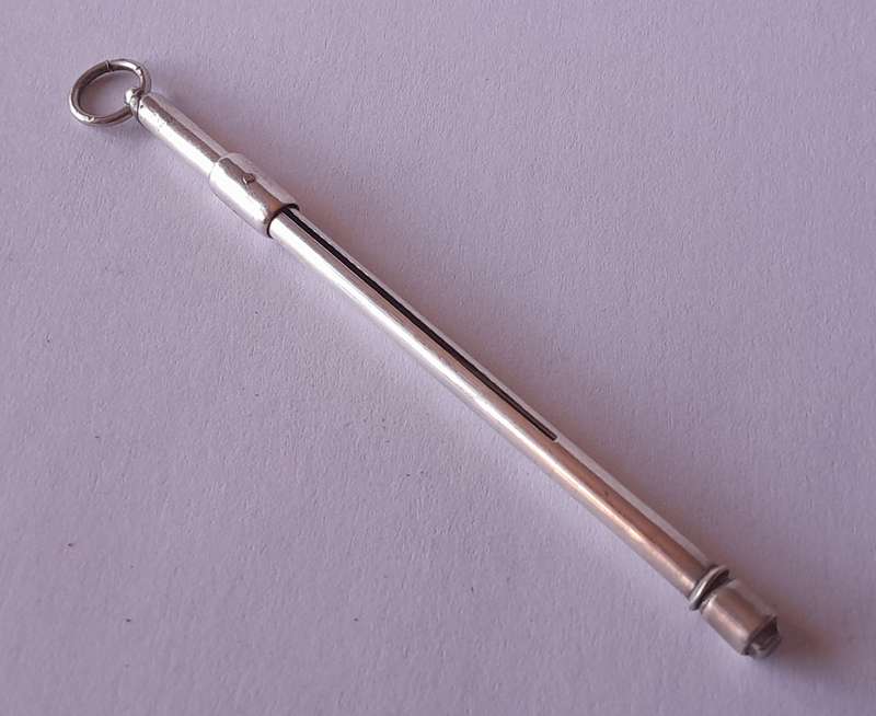1920's Solid Silver Swizzle Stick By Francis Webb. Birmingham, 1928.