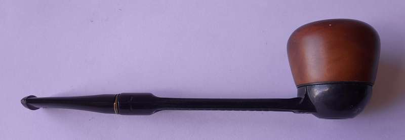 Vintage Falcon Briar & Black Aluminium Pipe.  Interchangeable bowl.