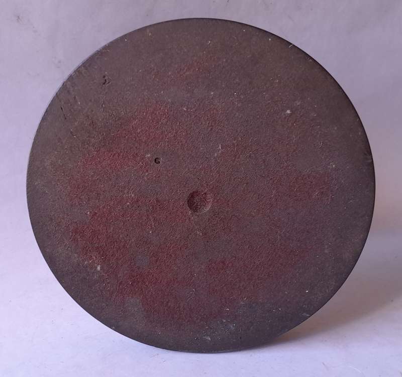 Vintage 7-Pipe Solid Mahogany Circular Pipe Stand.  14.5 x 13.5cm