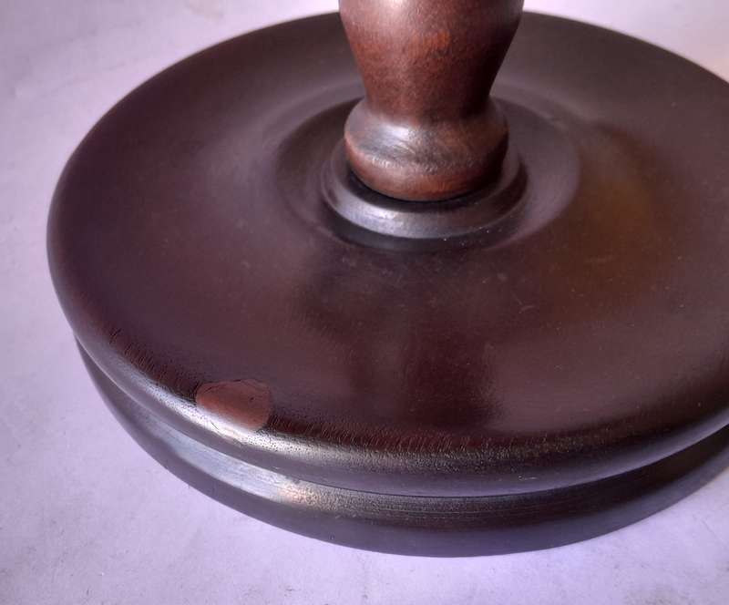 Vintage 8-Pipe Solid Mahogany Circular Pipe Rack.  14 x 14cm