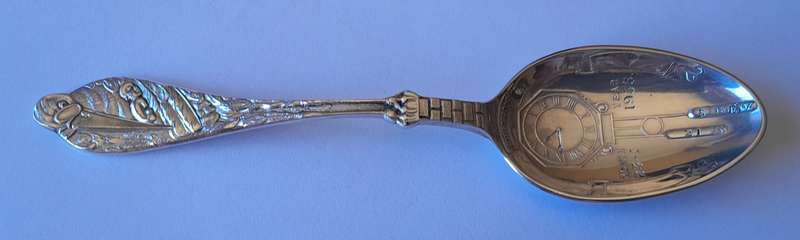 Very Rare Solid Silver Birth Record Spoon By William Suckling. Birmingham, 1933. Cased.