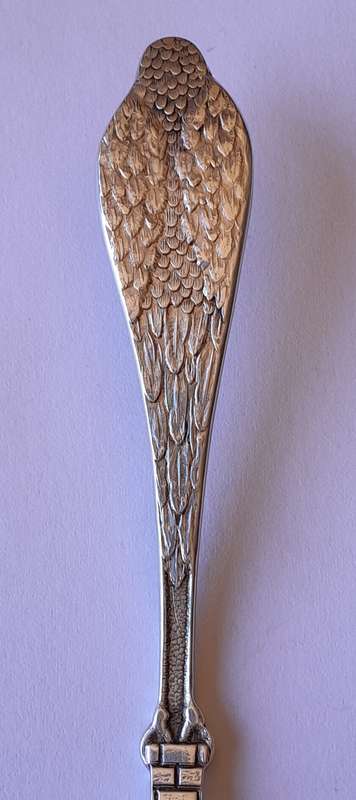 Very Rare Solid Silver Birth Record Spoon By William Suckling. Birmingham, 1933. Cased.