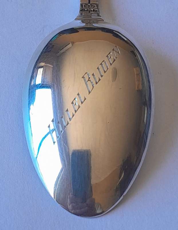 Very Rare Solid Silver Birth Record Spoon By William Suckling. Birmingham, 1933. Cased.