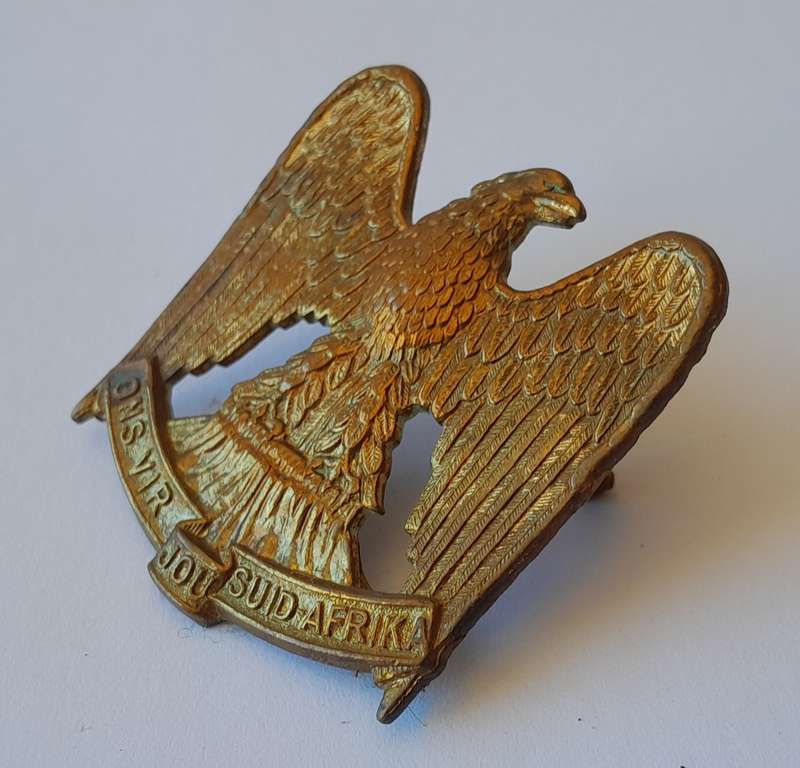 Regiment Louw Wepener Cap Badge.  Lugs Intact.