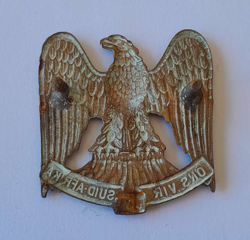 Regiment Louw Wepener Cap Badge.  Lugs Intact.